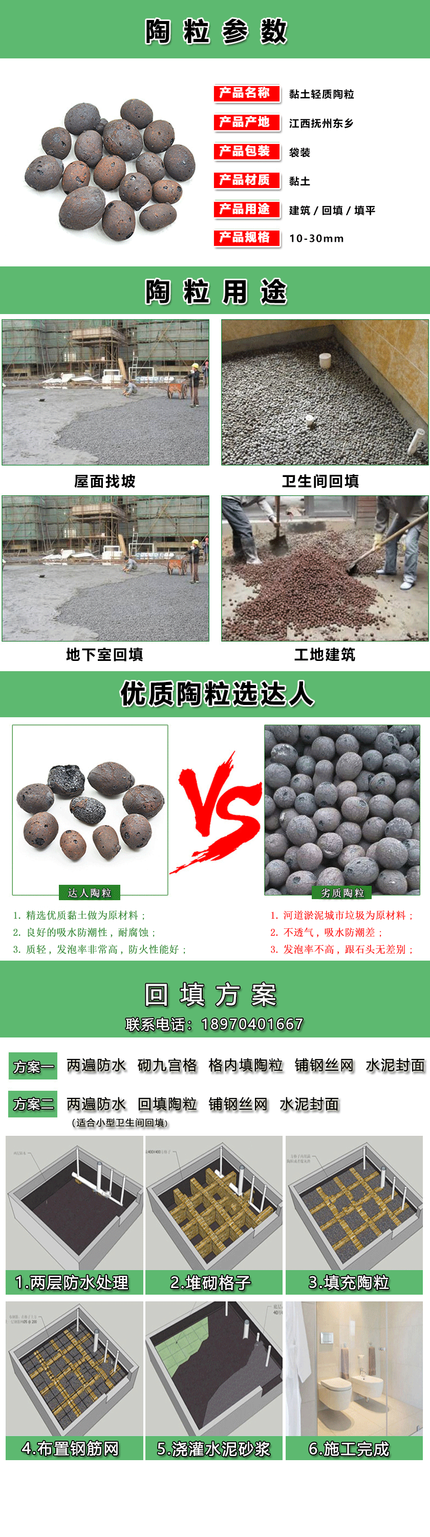 湖口縣陶粒廠家 湖口縣陶粒批發 湖口縣陶?；靥钚l生間要多少錢